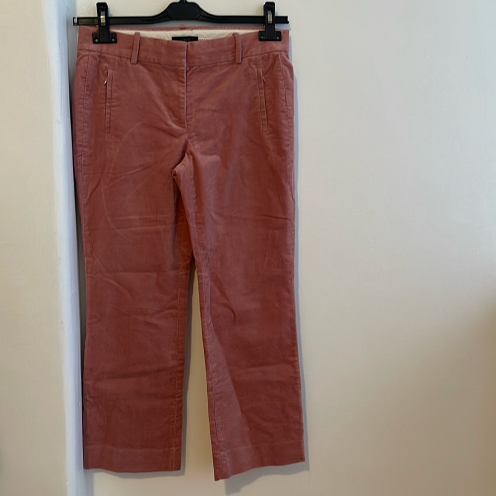 J crew size 2 corduroy peach capri cotton spandex great condition